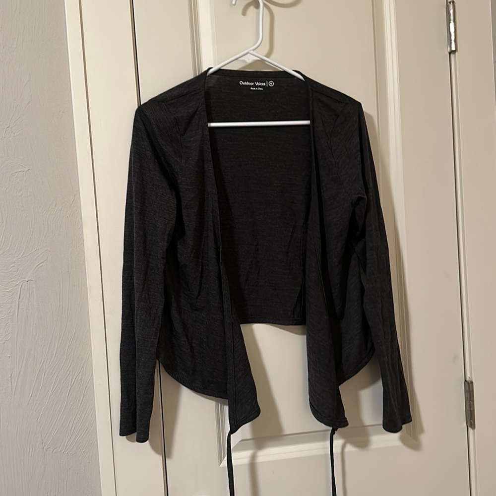 Outdoor Voices, Wool wrap top, M